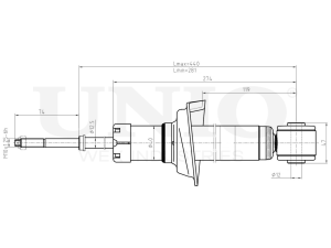 Rear gas shock absorber photo