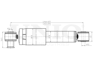 Rear gas shock absorber photo