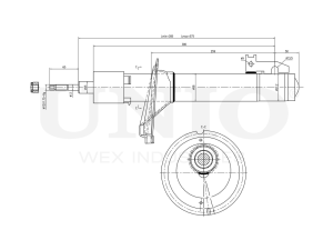 Front gas shock absorber photo