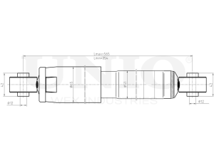Rear gas shock absorber photo