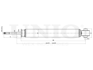 Rear gas shock absorber photo