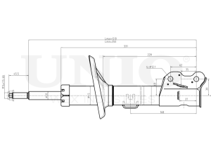 Left front gas shock absorber photo