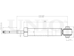 Rear gas shock absorber photo