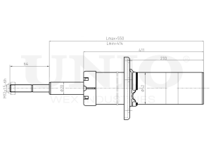 Front gas shock absorber photo