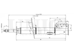 Right rear gas shock absorber photo