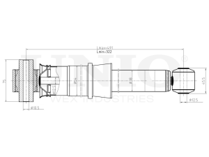 Rear gas shock absorber photo