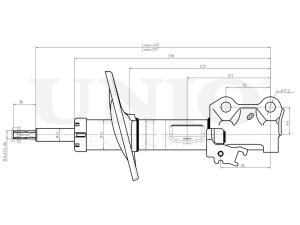 Right front gas shock absorber photo