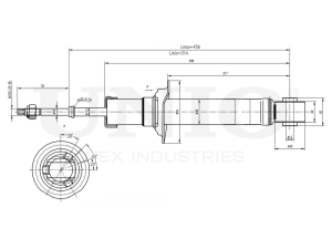 Rear gas shock absorber photo