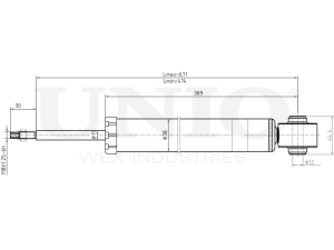 Rear gas shock absorber photo