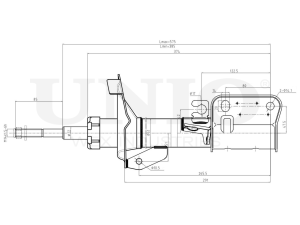Front gas shock absorber photo