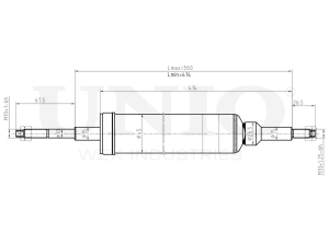 Rear gas shock absorber photo