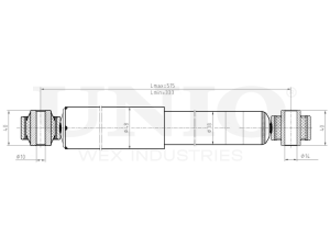 Rear gas shock absorber photo