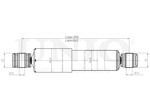 Rear gas shock absorber photo