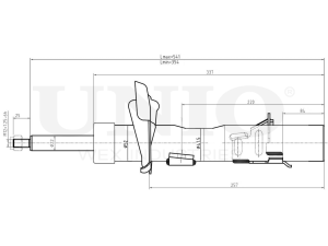 Амортизатор газовый передней подвески правый  photo