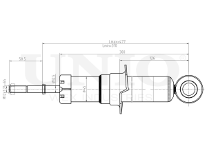 Rear gas shock absorber photo