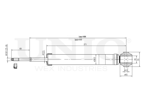 Rear gas shock absorber photo