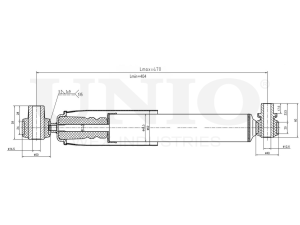 Rear gas shock absorber photo