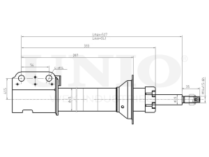 Front gas shock absorber photo