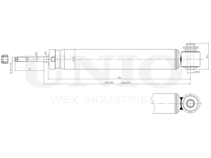 Rear gas shock absorber photo