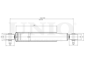 Rear gas shock absorber photo