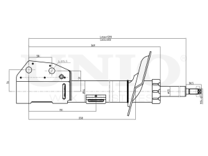 Left front gas shock absorber photo