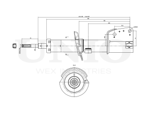 Front gas shock absorber photo