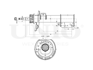 Front gas shock absorber photo