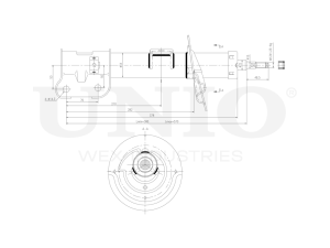 Left front gas shock absorber photo