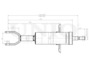 Front gas shock absorber photo
