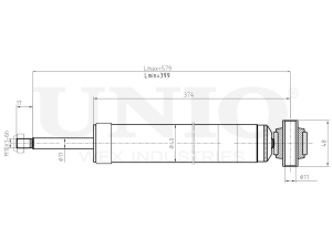 Rear gas shock absorber photo