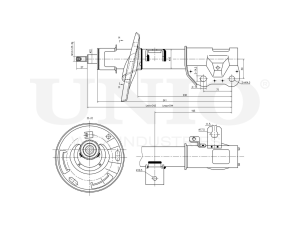 Left front gas shock absorber photo