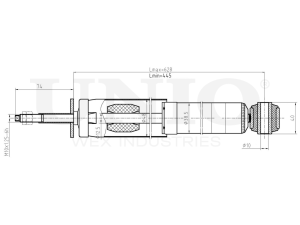 Rear gas shock absorber photo