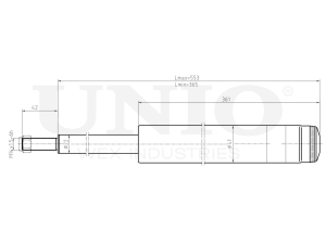 Front gas shock absorber photo