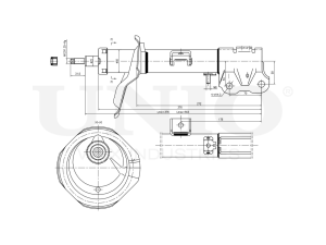 Left front gas shock absorber photo