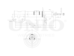 Right front gas shock absorber photo