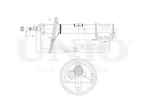 Left front gas shock absorber photo