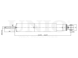 Rear gas shock absorber photo