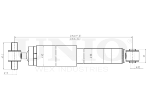 Rear gas shock absorber photo