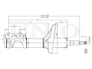Front gas shock absorber photo