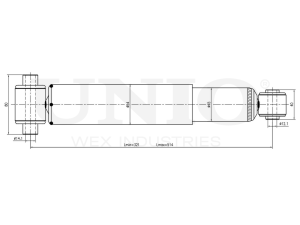 Rear gas shock absorber photo