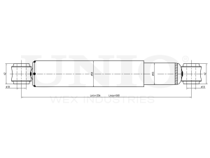 Rear gas shock absorber photo