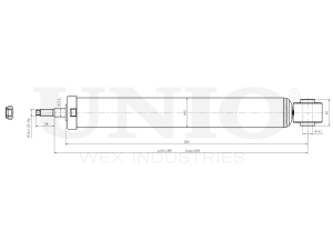 Rear gas shock absorber photo