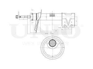 Right front gas shock absorber photo