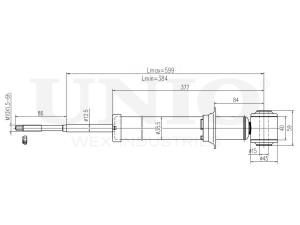 Rear gas shock absorber photo