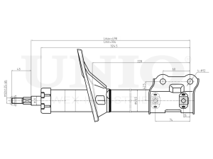 Left front gas shock absorber photo
