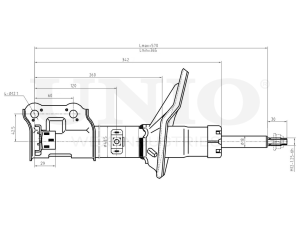 Right rear gas shock absorber photo