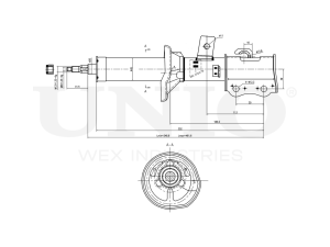 Left front gas shock absorber photo