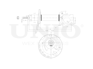 Left front gas shock absorber photo