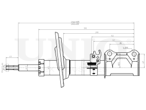 Left rear gas shock absorber photo
