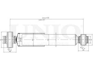 Rear gas shock absorber photo